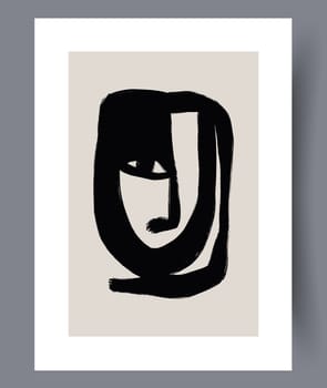 Scandinavian abstract vector print set. Minimalistic abstract wall art background for print. Scandinavian vector style.