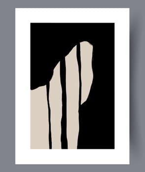 Scandinavian abstract vector print set. Minimalistic abstract wall art background for print. Scandinavian vector style.