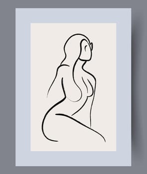 Scandinavian abstract vector print set. Minimalistic abstract wall art background for print. Scandinavian vector style.