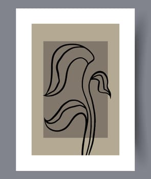 Scandinavian abstract vector print set. Minimalistic abstract wall art background for print. Scandinavian vector style.