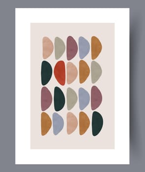 Scandinavian abstract vector print set. Minimalistic abstract wall art background for print. Scandinavian vector style.