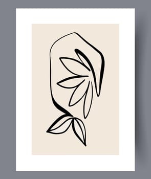 Scandinavian abstract vector print set. Minimalistic abstract wall art background for print. Scandinavian vector style.