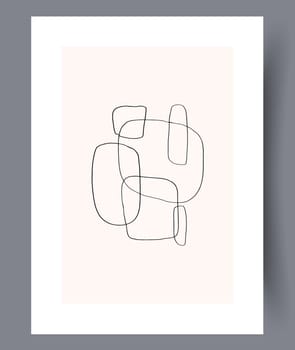 Scandinavian abstract vector print set. Minimalistic abstract wall art background for print. Scandinavian vector style.
