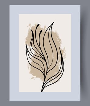 Scandinavian abstract vector print set. Minimalistic abstract wall art background for print. Scandinavian vector style.