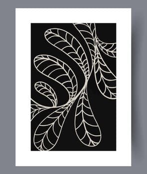 Scandinavian abstract vector print set. Minimalistic abstract wall art background for print. Scandinavian vector style.