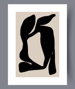 Scandinavian abstract vector print set. Minimalistic abstract wall art background for print. Scandinavian vector style.