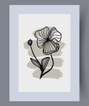 Scandinavian abstract vector print set. Minimalistic abstract wall art background for print. Scandinavian vector style.