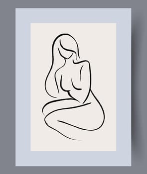 Scandinavian abstract vector print set. Minimalistic abstract wall art background for print. Scandinavian vector style.