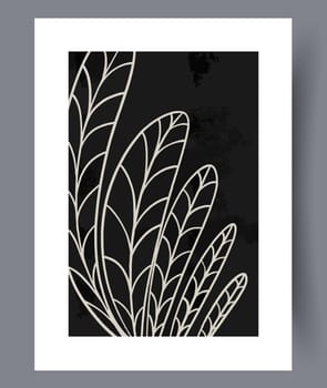 Scandinavian abstract vector print set. Minimalistic abstract wall art background for print. Scandinavian vector style.
