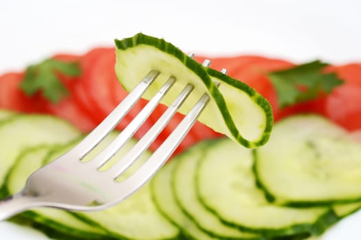 Tomato and cucumber salad