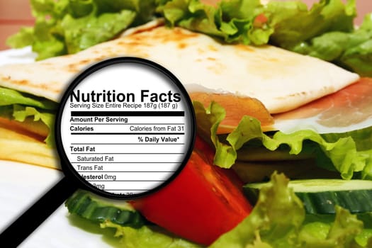 Closeup of a fresh sandwich