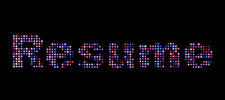 Resume led text