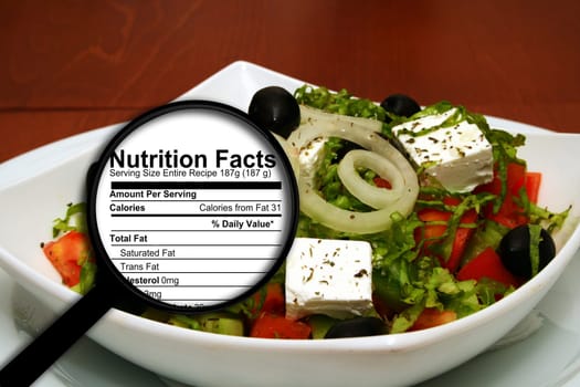Fresh salad on plate