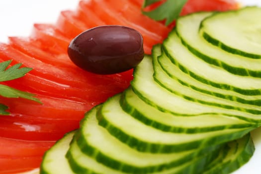 Tomato and cucumber salad