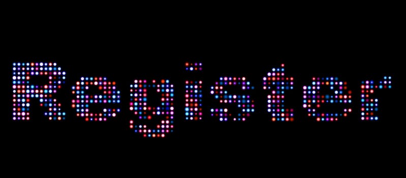 register led text