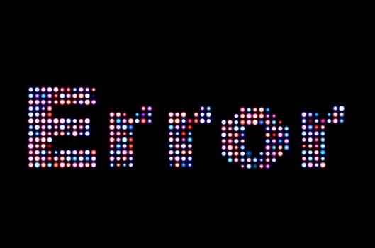 Error led text