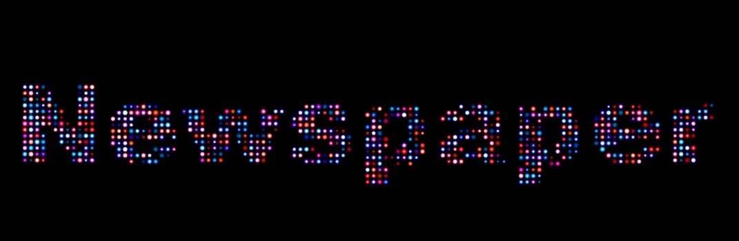 Newspaper led text
