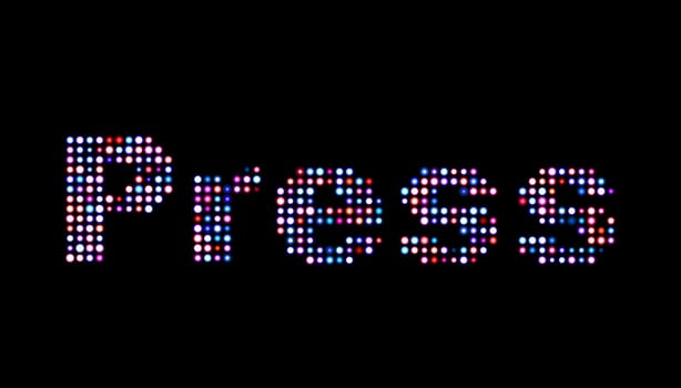Press led text