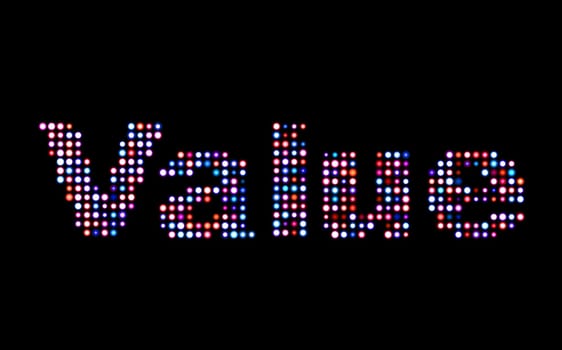 value led text