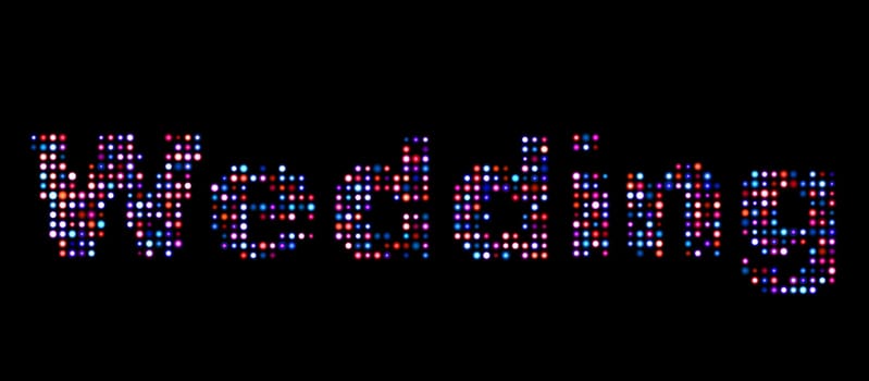 Wedding led text