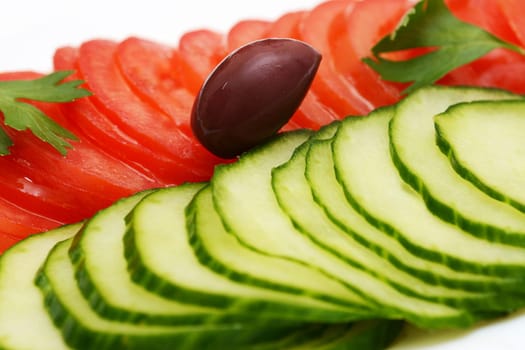 Cucumber and tomato salad