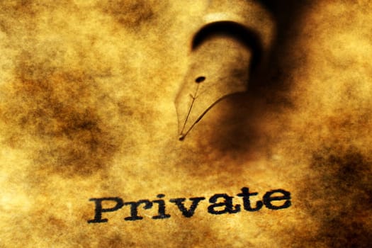 Private and pen concept