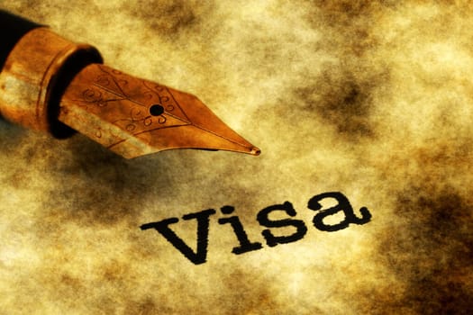 Visa text and fountain pen