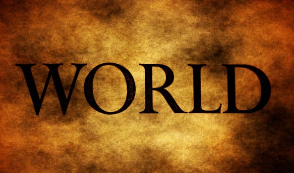 World grunge text