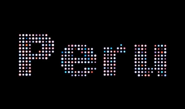 Peru led text