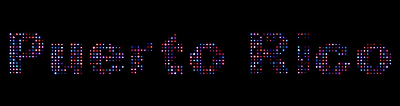 Puerto Rico led text