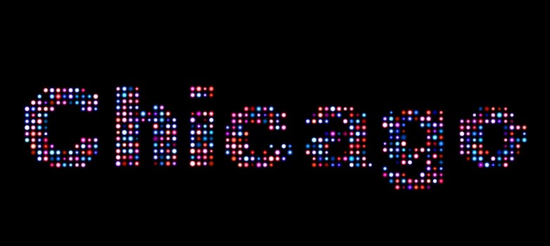 Chicago led text