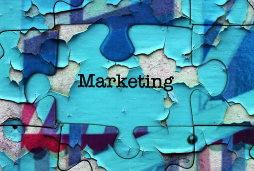 Puzzle marketing concept