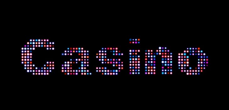 Casino led text