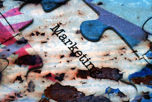 Marketing puzzle concept