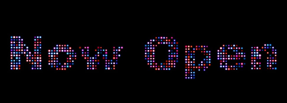 Now open led text