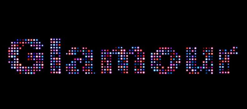 Glamour led text