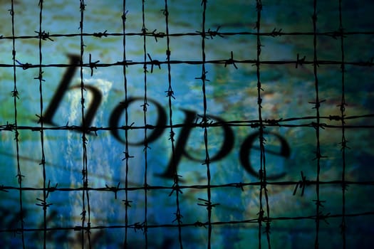 Hope and Barbwire concept