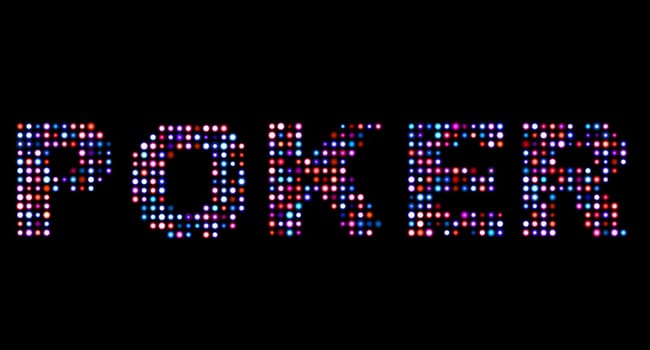 Poker led text
