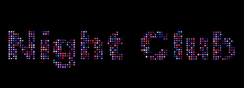 Night club led text
