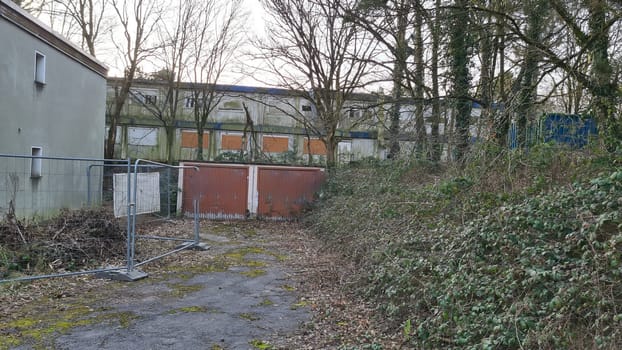 Old abandoned Lost Place a container housing complex for refugees