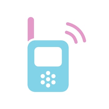 Baby radio monitor isolated vector glyph icon. Graph symbol for children and newborn babies web site and apps design, logo, app, UI