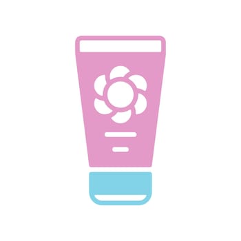 Baby cream moisturizer vector glyph icon. Graph symbol for children and newborn babies web site and apps design, logo, app, UI
