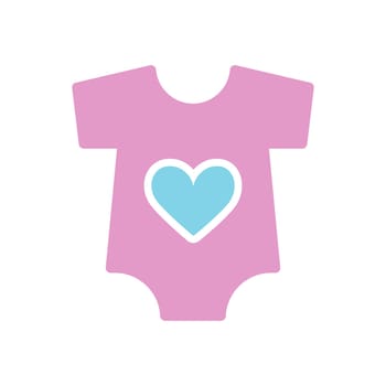 Baby bodysuit vector glyph icon. Baby Romper. Graph symbol for children and newborn babies web site and apps design, logo, app, UI