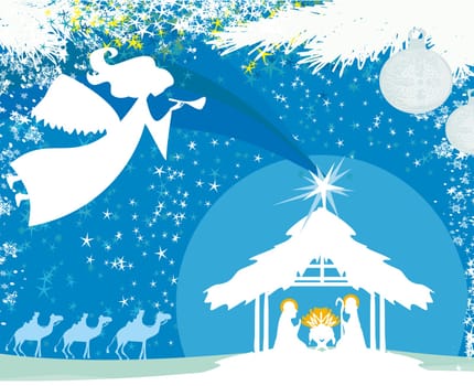 Christmas religious nativity scene