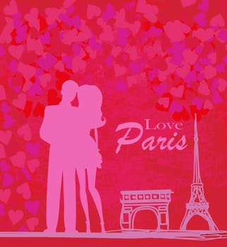 Romantic couple in Paris