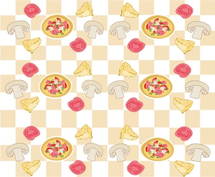 Pizza retro background