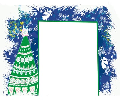 Abstract card with Christmas tree