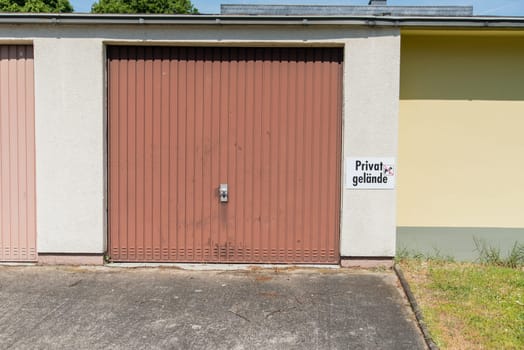 a garage door