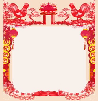Year of rooster - New Year card
