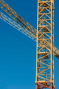 a crane and blue sky
